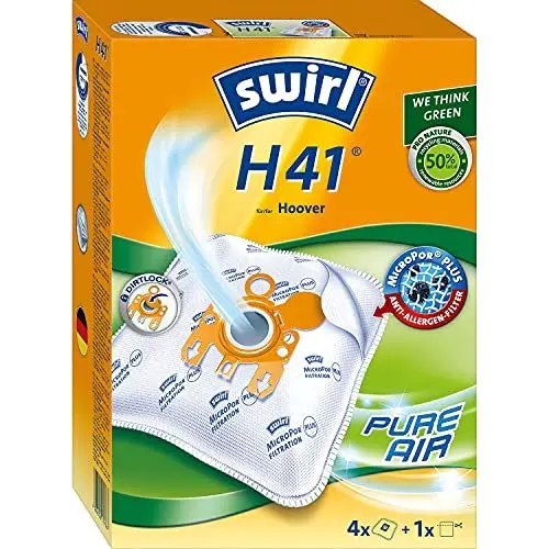 Produktbild: Swirl® H 41 EcoPor® Staubsaugerbeutel für Hoover, 4er Pack