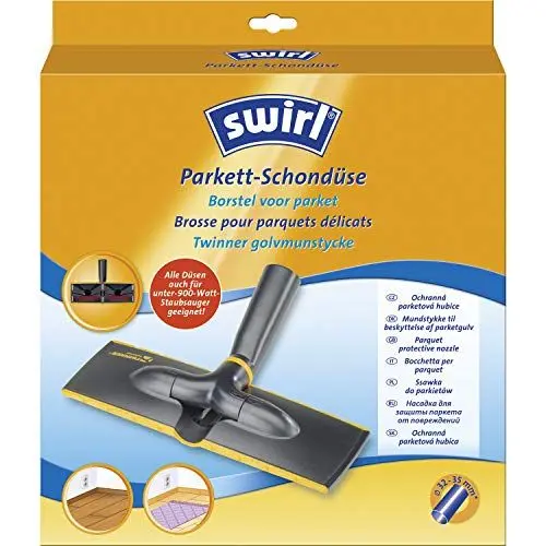 Produktbild: Swirl Parkett-Schondüse (Ultraflache Staubsaugerdüse mit Filzgleitern, 32mm-35mm, Passend z.B. für Miele, Siemens, Bosch, Philips, Kärcher, AEG, Samsung, Rowenta)