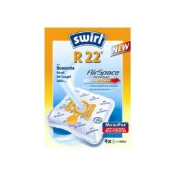 Produktbild: Swirl R22 Micro Por Staubsaugerbeutel für Rowenta Staubsauger, saugstark, verschließbare Halteplatte, 4 Beutel + 1 Filter
