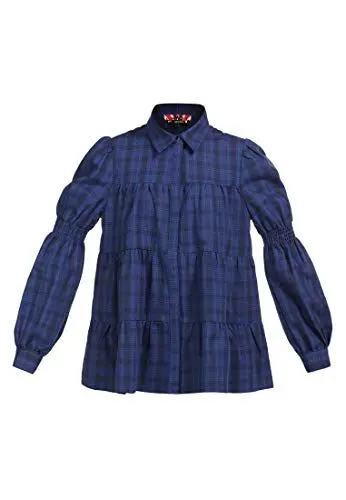 Produktbild: swirlie Damen Karobluse, Blau, XS