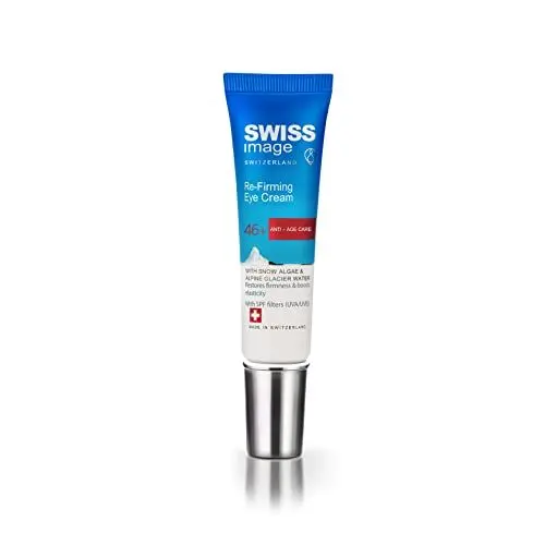 Produktbild: SWISS IMAGE ANTI-AGE 46+ - Straffende Unteraugencreme - 15ml - Keine Parabene - Kein Mineralöl - Keine Phathalate