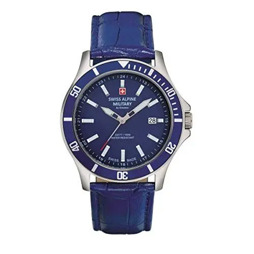 Produktbild: Swiss Alpine Military Herren Uhr Analog Quarz 7022.1535SAM Leder