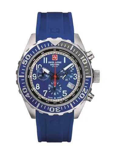 Produktbild: Swiss Alpine Military Herren Uhr Chrono 7076.9835SAM Silikon