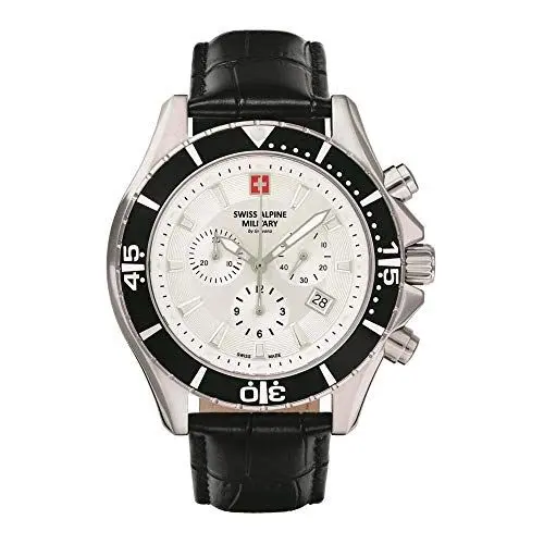 Produktbild: Swiss Alpine Military Herren Uhr Chronograph Analog Quarz 7040.9532SAM Leder
