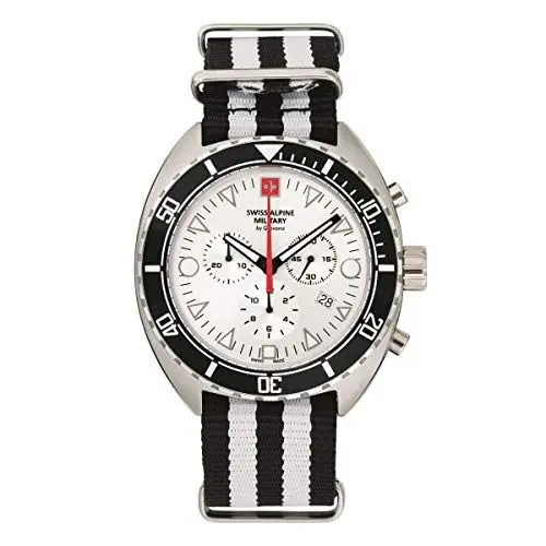 Produktbild: Swiss Alpine Military Herren Uhr Chronograph Analog Quarz 7066.9632SAM NATO-Armband