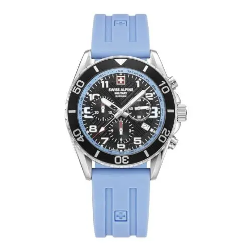 Produktbild: swiss alpine military Herren Uhr Chronograph Analog Quarz 7029.9831SAM Silikon