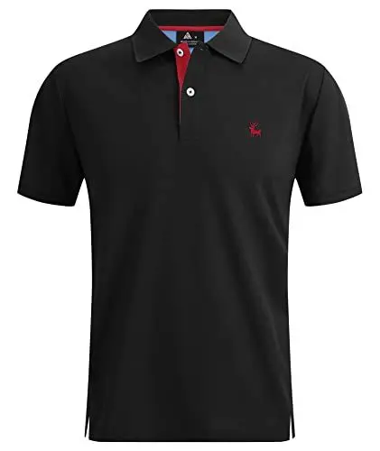 Produktbild: SwissWell Herren Kurzarm Poloshirt Atmungsaktiv Schnelltrocknend T-Shirt Golf Sommer Poloshirts Männer Knopfleiste Polohemd