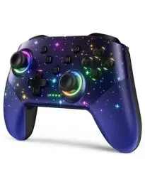 Produktbild: Switch Controller, Wireless Pro Controller Kompatibel mit Switch/Lite/OLED, Multi-Plattform Windows PC/IOS/Android Controller mit 9 Farben RGB-Licht/programmierbar/Bewegung/Vibration/Turbo/Wakeup