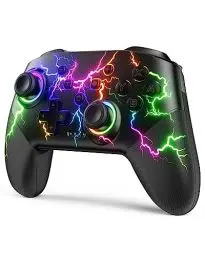 Produktbild: Switch Controller kompatibel mit Switch/Switch Lite/Switch OLED/Windows/iOS/Android, RGB Blitz Programmierbar 1000 mAh Drahtloser Switch Pro Controller mit Eine Schlüsselpaarung Aufwachen Vibration