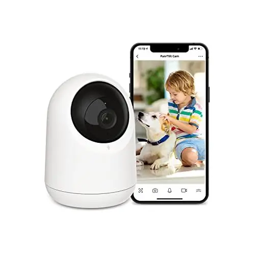 Produktbild: SwitchBot Überwachungskamera Innen, WLAN Kamera mit 360°/115° Sichtfeldabdeckung, Personenerkennung, Bewegungsverfolgung, 2-Wege-Audio, IR-Nachtsicht, kompatibel mit Alexa, nur 2,4Ghz (1080P)