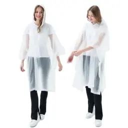 Produktbild: SWOGAA 2 Stück Regenponcho Damen Herren Wiederverwendbar EVA-Regenmäntel für Erwachsene Robuster Regencape Atmungsaktiv Regen für Survive, Fahrrad, Wandern, Camping, Angeln, Konzert, Stadion, Festival