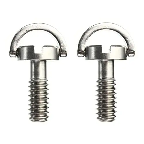 Produktbild: SWOOMEY 2St D-Ring-Schraube stativschraube edelstahlschrauben Flachkopfschrauben D-Ring aus Edelstahl Kamera-Flachkopf-Schlitzschraube Stativ-Schnellspannschraube Rostfreier Stahl Adapter