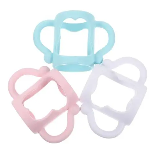 Produktbild: SWOOMEY 3 Stk Flaschengriff Griff für Babyflaschen aus Silikon weiche Griffe für Babyflaschen flaschengestell baby babyflaschen halterung Flaschenhalter für Babys Babyflaschenhalter