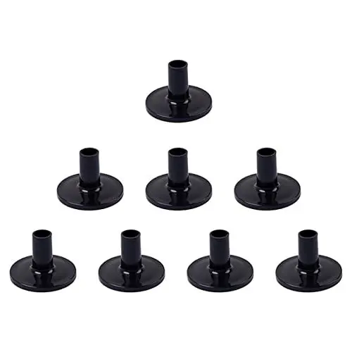 Produktbild: SWOOMEY 8-teiliges Set Sitz Aus Kunststoff Kurze Geflanschte Beckenhülse Der Schwarze Hut Regalhalterung Kurzer Beckenständer Beckenhüllen Und -filze Becken Ärmel Plastik Trommel Pack