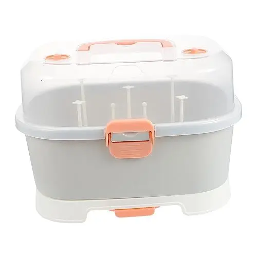 Produktbild: SWOOMEY Aufbewahrungskiste Babyflaschen-Aufbewahrungsbox Tragbare Babyflaschenbox Trockengestell für Babyflaschen Babyflasche Trockenbox Snackbehälter Babyflaschenkasten Nuckelflasche