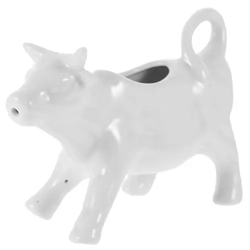 Produktbild: SWOOMEY Milchkännchen aus Keramik Kanne für Teesahne Milchaufschäumkännchen Creme behälter Creme Container Kaffeesirup Steaks Sauciere aus Keramik Sauciere Karikatur Soßenschüssel