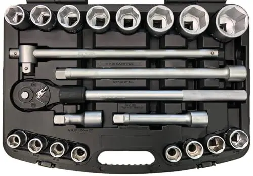 Produktbild: SW-Stahl 07660L Steckschlüsslsatz I 21-teilig I 3/4 Zoll I Werkzeugkoffer Industriequalität