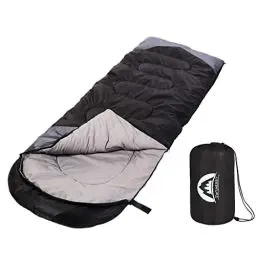 Produktbild: SWTMERRY - Schlafsack für 3-4 Jahreszeiten (Sommer, Frühling, Herbst, Winter) warmes und kühles Wetter – leicht, Jugendliche und Erwachsene zum Wandern, Rucksackreisen und Campen.