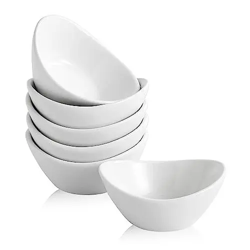 Produktbild: Swuut Keramik Dip Schüsseln Set von 6,1.5 Oz Weiß Dip Pinch Schüssel, Sojasauce Gerichte, Mini Schüsseln für Charcuterie Board Sushi, Tomatensauce, BBQ und Party Zubehör(Weiß)