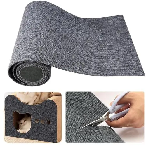 Produktbild: SXFENG (200cmx40cm) Kratzmatte für Katzen, Kletter-Katzenkratzer,DIY Zuschneidbare Selbstklebende Teppich-Katzenmattenunterlage,Kratzbrett Katzen kratzschutz, AntiKratz für Möbel Couch Sofa Tür Schutz