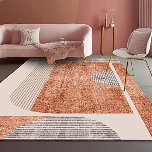 Produktbild: SXGCH Dekoration Büroteppiche Schlafzimmer Zimmerteppich Rechteckiger Büroteppich Niedriger Flor Bodenmatten Teppiche für Wohnzimmer rutschfeste Teppiche 50X80CM 1ft 7.7