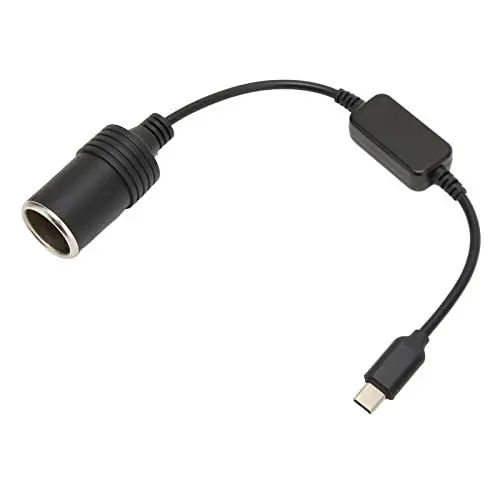 Produktbild: Sxhlseller 5V USB C auf Zigarettenanzünder Adapter, 11,8 Zoll 5V USB C Stecker auf 12V Zigarettenanzünder Buchse Konverter Plug and Play, USB Stecker auf Buchse Zigarettenanzünder Konverter
