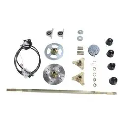 Produktbild: Sxhlseller 74CM Go Kart Hinterachs Montage Kit, Metall Live Achsensatz mit Brems Komponenten und Kette für 50cc 70cc 90cc ATV Quads