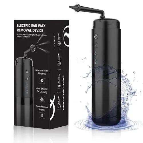 Produktbild: Sxhlseller Elektrischer Ohrenschmalz Entferner - Auto Efficient Safe Ear Cleaner mit 4 Reinigungsmodi & 2 Arten von Düsen, Ohrenschmalz Spülung 300ml Wassertank für Erwachsene Personal Care