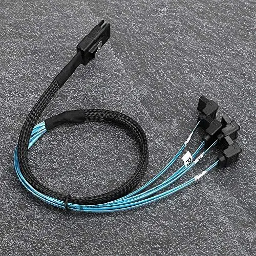 Produktbild: Sxhlseller Kabel, Praktisches Festplattenkabel Computer Accressory Server Datenerweiterungskabel SAS 36-polig to 4SATA 90 ° 0,5 Meter (0,5m)