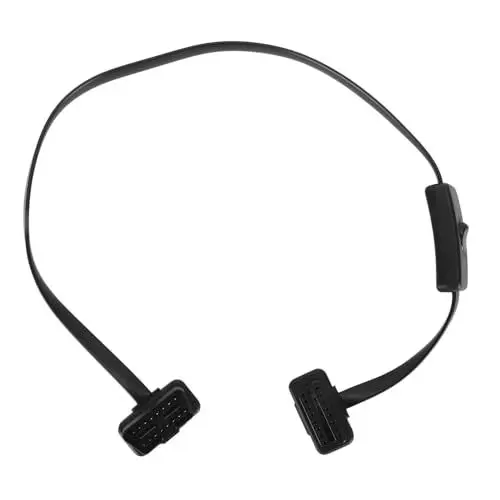 Produktbild: Sxhlseller OBDII 16-Pin-Stecker auf Buchse-Verlängerungskabel, 8-adriges Kabel für Zuverlässige Leistung, OBD II OBD2 16-Pin-Stecker auf Buchse-Flachbandverlängerungskabel für