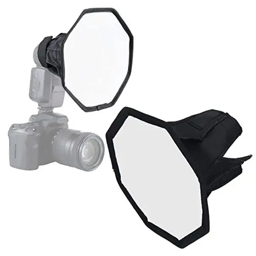 Produktbild: Sxhlseller Softbox-Fotografie-Beleuchtungsset, Kamera-Softbox, Achteckiges 20-cm-Nylon, Faltbare Blitzlicht-Diffusor-Softbox, Professionelles Kamera-Beleuchtungsset für Studio-Videoaufnahmen, Filmen