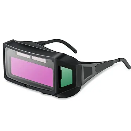 Produktbild: Sxiocta Einstellbare Schweißeraugenbrille, Solarbetriebene Panoramablick Schweißerbrille mit Automatische Verdunkelung, Lichtbogen-PC Linse, Blendschutz-Schweißerbrille für Schweißschutz