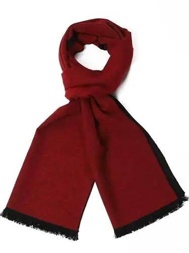 Produktbild: sy soul young Herren Herbst Baumwolle kariert Schal- Winter Jungen Warm Lange Scarf mit Luxuriöse eschenkbox(Schwarz/Rot)