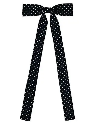 Produktbild: SYAYA Damen-Fliege mit langem Band, Damen-Fliege für Damen-Uniform oder Cosplay, T-Shirt-Zubehör, für Abschlussfeier, WT-01, Schwarze Spitze, Einheitsgröße