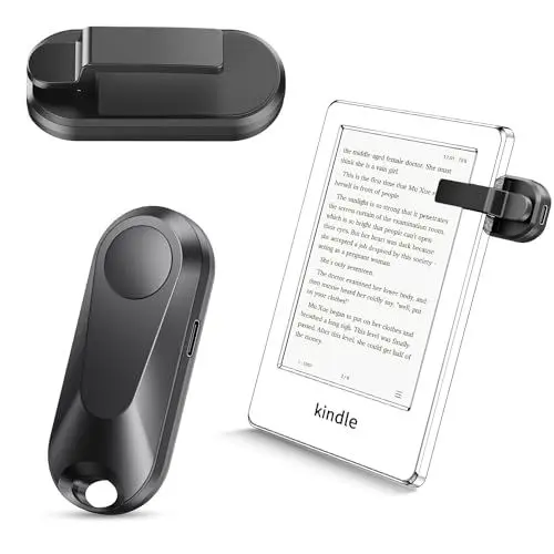 Produktbild: Sycelu K2 RF Fernbedienung zum Seitenwenden zum Lesen auf Kindle, Paperwhite,Kobo,Surface, iPhone/Android Tablets Comics/Romane Fotografieren Kamera Videoaufzeichnung(Schwarz)