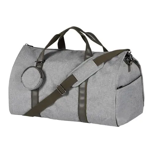 Produktbild: Syeeiex Cabrio Reise Kleidersack, Unisex 2-in-1 Kleidertasche Anzugtasche, Carry On Garment Bag mit Münzgeldbeutel & Schulterriemen, Wasserdichter Kleidersack Hängekoffer Anzugtasche Reisetasche