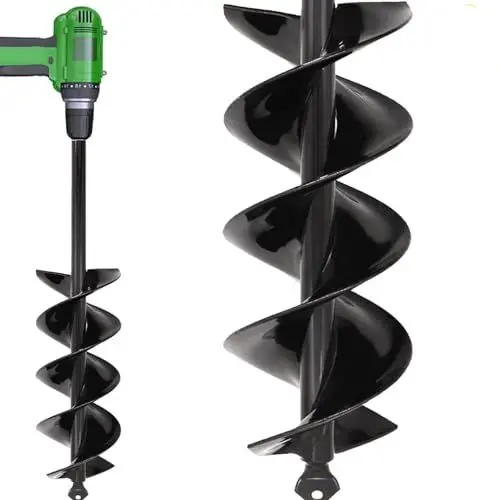 Produktbild: Garden Hole Digger Auger SYITCUN Gartenbohrer Erdbohrer für Bohrmaschine,Pflanzbohrer für Akkuschrauber,Grabungswerkzeug zum Pflanzen,Schwerlast Blume Pflanzgefäße Schnecke zum Löcher Graben 8X42cm