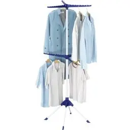 Produktbild: SYKIARIOL Wäscheständer, Standtrockner, Wäschespinne für Innenbereich, Wäscheschirm Platzsparend, Selbststehende Wäschespinne Klein, Wäschetrockner Ständer, Blau