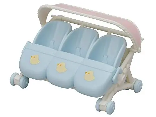 Produktbild: Sylvanian Families L5533 Drillings-Kinderwagen - Puppenhaus Spielset