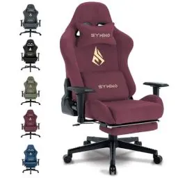 Produktbild: Symino Gaming Stuhl, Atmungsaktiver Bürostuhl aus Hochwertigem Stoff, So Weich Wie Pelz, Ergonomischer PC-Stuhl, Verstellbarer und Drehbarer Schreibtischstuhl mit Fußstütze, Schwarz