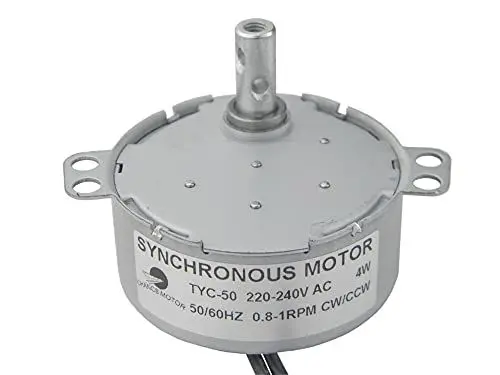 Produktbild: Synchronmotor TYC-50 AC 220V 0.8-1RPM CW/CCW Drehmoment 10Kg.cm 4Wr Power Getriebemoto