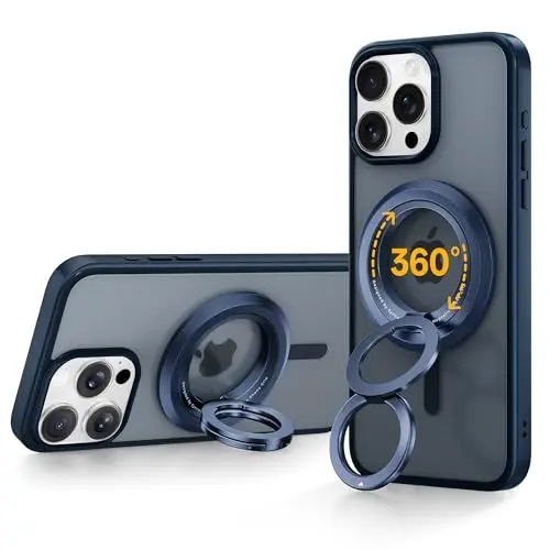 Produktbild: SYNCWIRE Handy Ring Halterung Magnetisch für MagSafe - 360° Drehbarer Magnetischer Ringhalter für Handy Fingerhalter für iPhone 16 15 14 13 12 Pro Max Kompatibel mit MagSafe-Zubehör – Titanblau