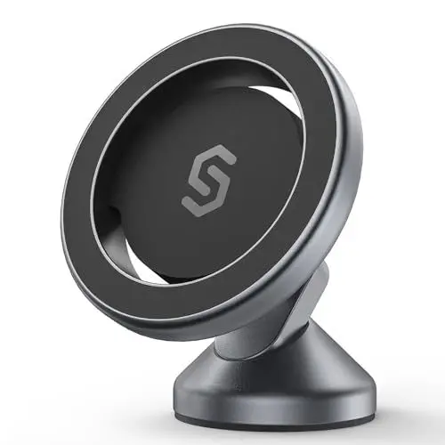 Produktbild: SYNCWIRE MagSafe Kfz-Halterung – Flexible Rotation, magnetische Handyhalterung für Armaturenbrett, Starke Magnete, Auto-Handyhalterung, universal, kompatibel mit iPhone, Samsung, Pixel, MagSafe