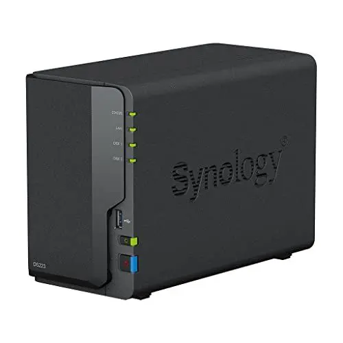 Produktbild: Synology DS223 NAS 12 TB (2 x 6 TB) IronWolf, montiert und getestet mit SE DSM installiert