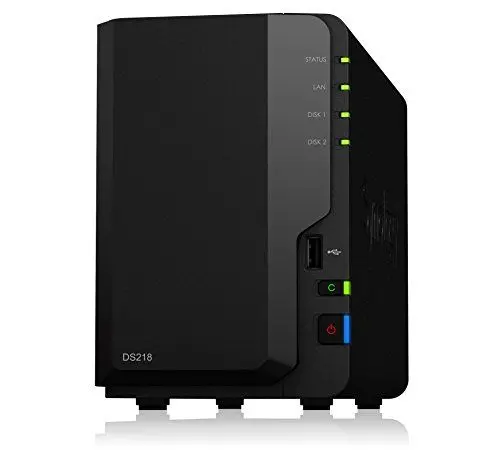 Produktbild: Synology DS218 8TB (2 x 4TB WD ROT) 2 Bay Desktop NAS-Einheit