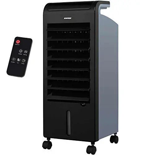 Produktbild: Syntrox Germany 4 in 1 Luftkühler Luftbefeuchter Lufterfrischer und Ventilator mit Touch Panel und Fernbedienung Luftdurchsatz 900 m³/h AC-80W-5L Soft