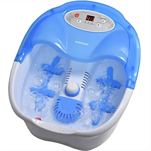 Produktbild: Syntrox Germany Fußsprudelbad Fuss-Reflexzonenmassage Massagegerät FSB-450W DeLuxe mit Infrarotlicht, Vibrations-Sprudelmassage, Wasserheizung
