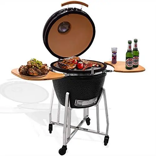 Produktbild: Syntrox Germany Kamado Grill Karnado 1 Barbecue BBQ Holzkohlegrill Grillwagen Standgrill Räucherofen