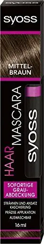 Produktbild: SYOSS Haar Mascara, Haarfarbe Mittelbraun, sofortige Grauabdeckung, 1er Pack (1 x 16 ml)