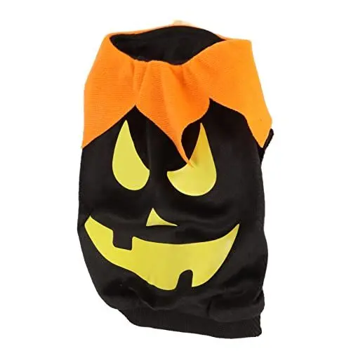 Produktbild: Syrisora ​​Halloween-Hunde-Shirt, Süße Kürbisgeister, Weiche, Elastische Haustier-Cosplay-Kleidung für Kleine und Mittelgroße Hunde und Katzen (S)
